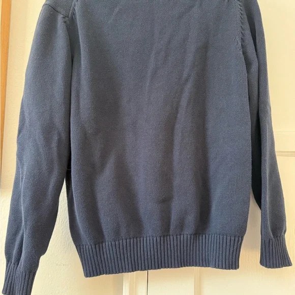 Preppy Navy 100% Cotton V-Neck Size Large - Picture 9 of 9